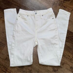 Free People 26 White Skinny Jeans Denim We The Free High Rise